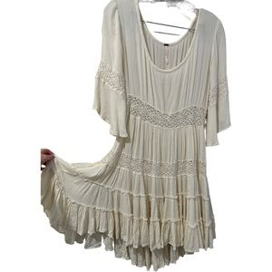 Free People Cream Bohemian Dress NWOT